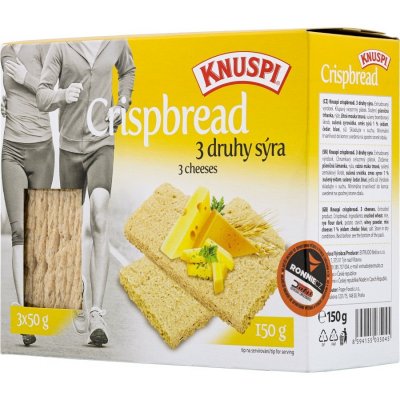 Extrudo Knuspi křehký chléb 3 druhy sýra 150 g – Zbozi.Blesk.cz