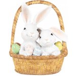 Dekorace králíci v košíčku s vajíčky 17*13*20 cm – Hledejceny.cz