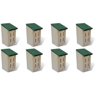 Nabytek XL Domečky pro motýly 14 x 15 x 22 cm dřevěné 8 ks 276007 – Hledejceny.cz