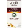 Přípravek na depilaci Victoria Beauty ARGAN Depilační pásky na obličej a oblast bikin + 2 olejové ubrousky 22 ks