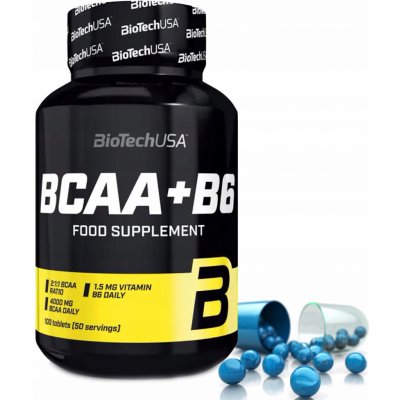 Biotech USA BCAA + B6 100 tablet – Zboží Mobilmania