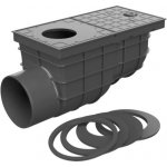 Haco Lapač střešních vod boční LSVB DN 110 C černý – Sleviste.cz