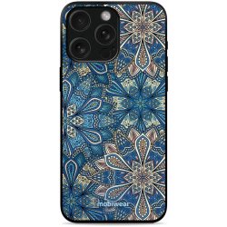 Mobiwear Glossy Apple iPhone 15 Pro - G038G - Modré mandala květy