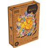 Dřevěná hračka puzzle Býk velikost M