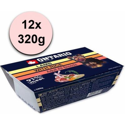 Ontario vanička Lamb with Rice – 12 x 320 g – Zboží Mobilmania