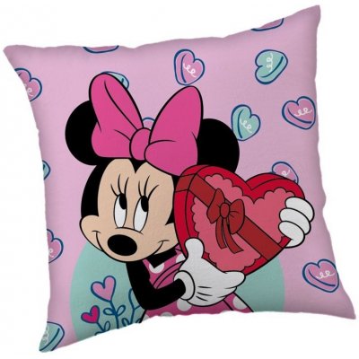 Jerry Fabrics Mikroplyš polštář Minnie Purple Polyester 40x40 – Zboží Mobilmania