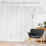 Douceur d`Interieur Závěs na okno s bambulkami, 140 x 240 cm, POMPINOU – Hledejceny.cz