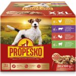 Propesko Adult kuře & hovězí & krůta & jehně 24 x 100 g – Hledejceny.cz