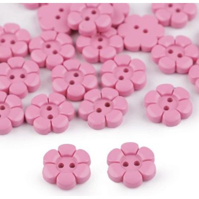 Knoflík plastový 11mm květ-6 růžový světlý – Zboží Dáma