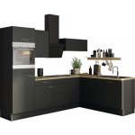 Optifit Ingvar420 Rohová kuchyňská linka 270 cm barva čela antracit matná barva korpusu antracit – Hledejceny.cz