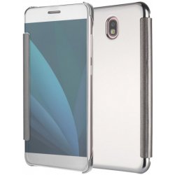 Pouzdro JustKing zrcadlové flipové Samsung Galaxy J3 2017 - stříbrné