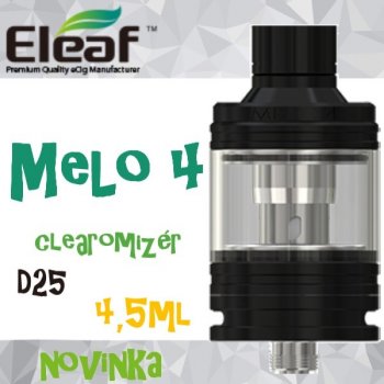 Eleaf MELO 4 clearomizér black 4,5ml