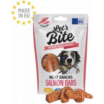 Brit Let's Bite Meat Snacks Salmon Bars 80 g