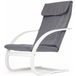 ModernHome Finské houpací křeslo bílé/šedé TXWQM-31 – Zboží Dáma