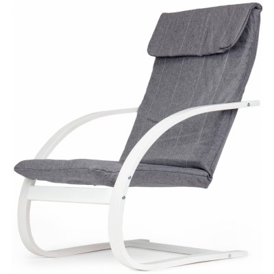 ModernHome Finské houpací křeslo bílé/šedé TXWQM-31 – Zboží Dáma