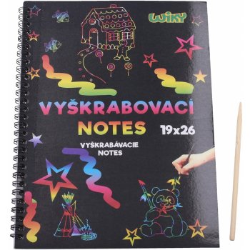 Wiky Vyškrabovací notes duhový 10 listů v sáčku