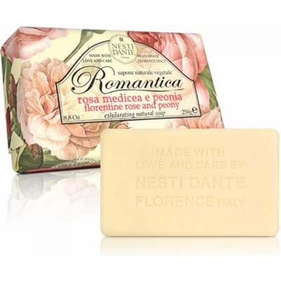 Nesti Dante Romantica mýdlo Růže s pivoňkou 250 g – Zboží Dáma