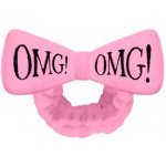 Double Dare kosmetická čelenka s mašlí OMG! tmavě růžová – Zboží Mobilmania
