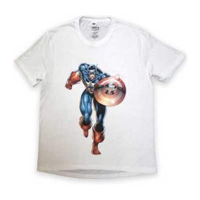 Marvel Comics Unisex T-shirt: Captain America Running medium – Zboží Mobilmania