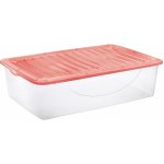 Tontarelli DODO STOCK-BOX s víkem 27L transparent/červená – Zboží Dáma