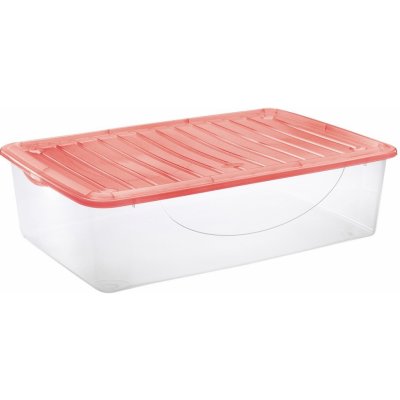 Tontarelli DODO STOCK-BOX s víkem 27L transparent/červená – Zboží Dáma