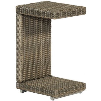 Merxx Zahradní stolek Andalusia Side Table Hliník, přírodní plastové proutí 42 cm x 33 cm x 64 cm – Zboží Mobilmania