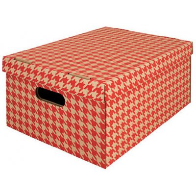 Emba Krabice Emba úložná s víkem A3 / 44 x 32 x 20 cm červenácena za jeden ks -nutno objednat 2 ks 30207 – Zboží Živě