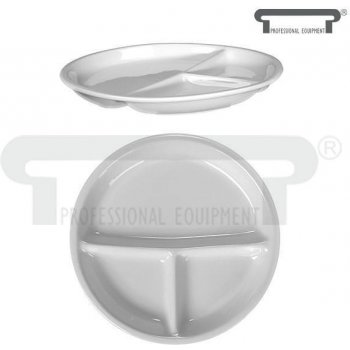 Talíř třídílný porcelánový Coup talíř dělený kulatý - 25,5 x 2,8 cm