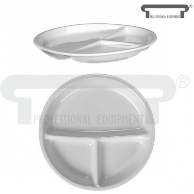 Talíř třídílný porcelánový Coup talíř dělený kulatý - 25,5 x 2,8 cm – Zboží Mobilmania