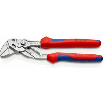 KNIPEX 86 05 180 Klešťový klíč kleště a klíč v jediném nástroji s vícekomponentními rukojeťmi chromované 180 mm – Zboží Dáma