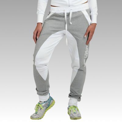 NDN tepláky se sníženým sedem LILI bílo- šedá – Hledejceny.cz