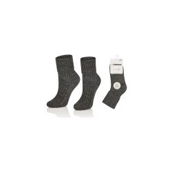 Intenso Natural Wool vlněné beztlaké dámské ponožky tmavě šedé