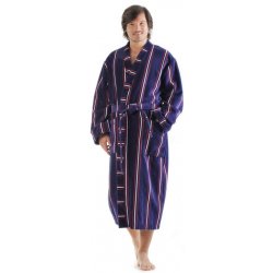 Oxford proužek pánské bavlněné kimono 1212 modrý proužek