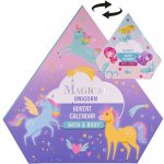 Adventní kalendář MAGICAL UNICORN & MERMAID v krabičce ve tvaru diamantu (oboustranný) – Zboží Dáma