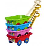 Teddies Vozík/Vlečka dětská 45x28x16cm 24m+ Růžová – Zboží Dáma