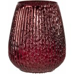 Červený bublinkový skleněný svícen Bubble L - Ø 13*13 cm - Clayre & Eef – Hledejceny.cz