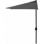 MultiGarden SL-UM016 Půlkruhový zahradní slunečník ke zdi 2,7 m, šedý – Zboží Mobilmania