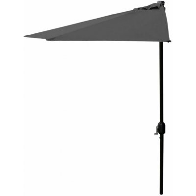 MultiGarden SL-UM016 Půlkruhový zahradní slunečník ke zdi 2,7 m, šedý – Zboží Mobilmania