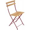 Zahradní židle a křeslo Fermob Skládací židle BISTRO NATURAL Chili
