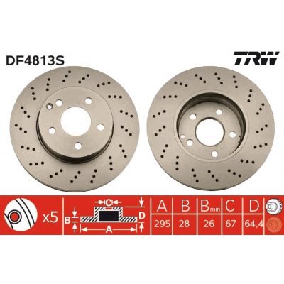 TRW Brzdový kotouč DF4813S – Sleviste.cz