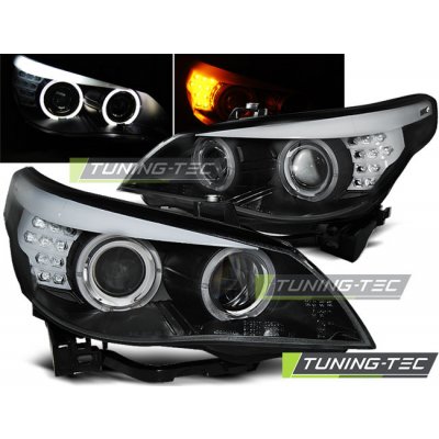 Přední světla angel eyes s LED BMW E60/E61 03-07 černá – Zbozi.Blesk.cz