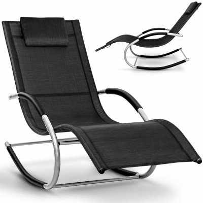 tillvex Relax Lounger Černá – Zboží Mobilmania