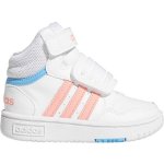 adidas hoops MID 3.0 AC bílá červená světle modrá – Zboží Dáma