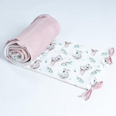 Tulimese Mantinel do postýlky spící koala starorůžový RO POSTÝLKU 120 X 60 CM – Zbozi.Blesk.cz