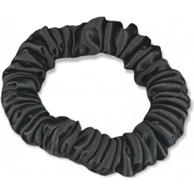 Hedvábná gumička na vlasy slim 100% hedvábí černá – Zboží Mobilmania