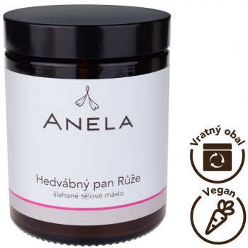 Anela Hedvábný pan Růže šlehané tělové máslo 180 ml