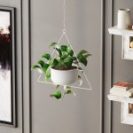 ASIR Stojan na květináč HARPUSTA bílý závěsný – Hledejceny.cz