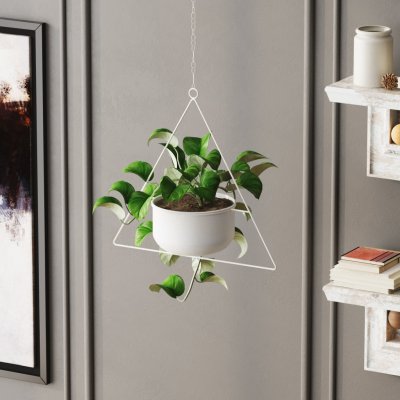 ASIR Stojan na květináč HARPUSTA bílý závěsný – Hledejceny.cz