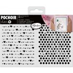 Aladine Plastová šablona Srdíčka a puntíky 13x18cm – Zboží Dáma