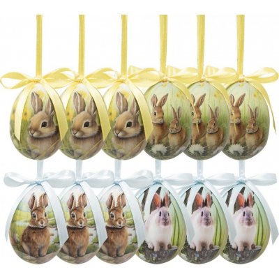 dekorace závěsné vajíčko s králíčky Spring Egg Ø 4*5 cm 12ks – Hledejceny.cz